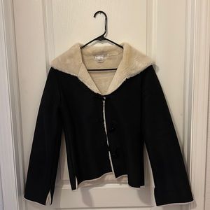 Soft White House Black Market Coat